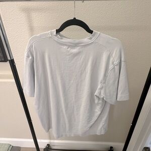 Zara Men’s Loose Fit Crew Neck Light Blue T-Shirt